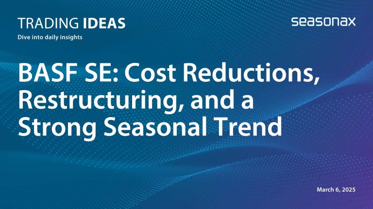 BASF SE: Cost Reductions, Restructuring, and a Strong Seasonal Trend